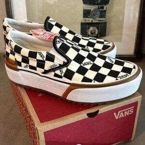 VANS Era Stacked Checkerboard Slip On Canvas Shoes